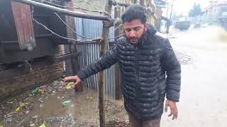 Water logging on main road near Batergam cause serious problems to pedestrians commuters amp locals [upl. by Lisan]