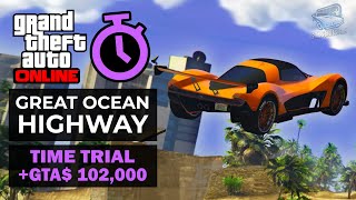 GTA Online Time Trial  Great Ocean Highway Under Par Time [upl. by Llerdnek]