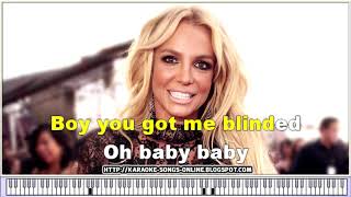 Britney Spears  Baby One More Time Karaoke  Lyrics  Piano [upl. by Cohbert29]