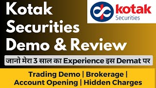 Kotak Securities Trading Demo  Kotak Securities Brokerage Charges  Kotak Neo App Review [upl. by Karrah]