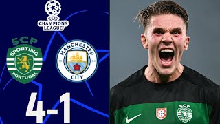 Sporting CP vs Man City  Highlights  Champions League 2024 [upl. by Aisetra]