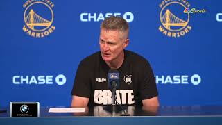 Steve Kerr Postgame Interview  Golden State Warriors beat Milwaukee Bucks 12095 [upl. by Houser]