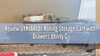 Review SYKIARIOL Rolling Storage Cart with DrawersUtility Cart with 8 Drawers and Wooden TabletopR [upl. by Ambrosane]