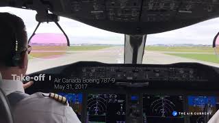 Takeoff from Vancouver  Air Canada Boeing 7879  May 31 2017  The Air Current [upl. by Geller]