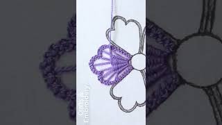 🌸 Elegant flower hand embroidery tutorial 🌸 shorts trending viral cute embroidery diy art [upl. by Adnorrahs]