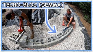 How To Build a Curved Concrete Block Retaining Wall [upl. by Ailsun847]