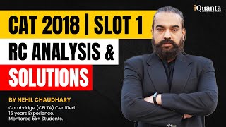 CAT 2018 Slot 1 RC Analysis amp Solutions Live Session [upl. by Ehcar]