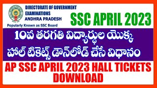 HOW TO DOWNLOAD AP SSC 10TH CLASS 2024 HALL TICKETSAP SSC 10TH CLASS HALL TICKETS DOWNLOAD PROCESS [upl. by Lizbeth]