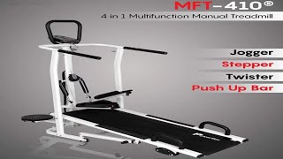 PowerMax Fitness MFT410 Manual Treadmill4 in 1 Multipurpose TreadmillBudget Treadmill [upl. by Savvas342]