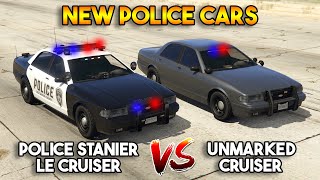 GTA 5 ONLINE  POLICE STANIER VS UNMARKED CRUISER BEST NEW POLICE CAR [upl. by Asseret780]