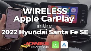 WIRELESS Apple CarPlay 📲 in the 2022 Hyundai Santa Fe SE [upl. by Nitsirt469]