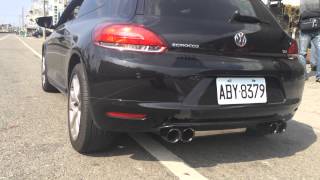 VW scirocco 1 4 TSI 改裝Q桑排氣舘 特製中尾段 加速猛不共鳴 加速 [upl. by Ttoile]