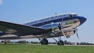 LEGEND AIRWAYS DC3 ARRIVAL EAA AIRVENTURE OSHKOSH 2024 [upl. by Ballman916]