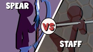 Supreme Duelist Stickman FIGHT Animation SPEAR vs STAFF [upl. by Lerner511]