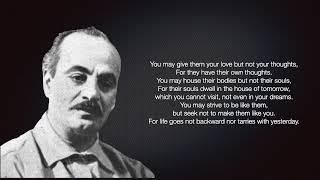 On Children By Khalil Gibran [upl. by Lorain]