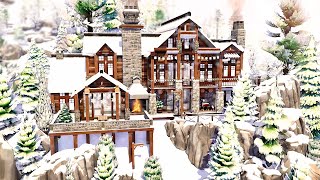 WINTER MOUNTAIN LODGE ❄️🏔️  THE SIMS 4  Speed Build NO CC [upl. by Yrehc]