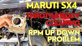 Throttle Body Cleaning Process Maruti SX4  how to clean throttle body  Car Idling Problem  cars [upl. by Aicatsan586]