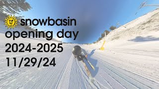 Snowbasin Opening Day 20242025 [upl. by Richey]