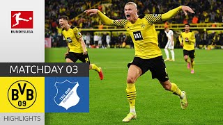 Borussia Dortmund  TSG Hoffenheim 32  Highlights  Matchday 3 – Bundesliga 202122 [upl. by Akirre19]