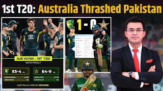 AUS vs PAK Australia thrashed Pakistan by 29 runs in the 1st T20I  Unbelievable collapse of Pak [upl. by Murry]