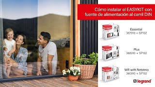 2 Instalar videoportero Easykit con fuente alimentación al carril DIN [upl. by Pelag]