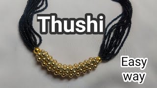 Thushi making  necklace pendant  traditional mangalsutra [upl. by Lorenz]