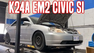 JDM K24A EM2 Civic Si Dyno Tune [upl. by Laamak817]