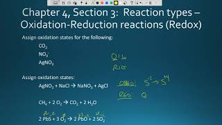 AP Chemistry Unit 4 section 3 part 1 Redox reactions  oxidation states balancing neutral acid [upl. by Ivens]