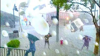 Rare hailstorm in Kuwait [upl. by Nirel]