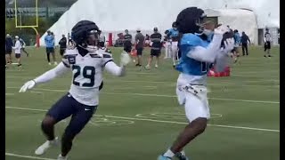 Evaluating Seahawks Cornerback Competition vs Titans Camp  First Kick Seahawks [upl. by Ahsykal]