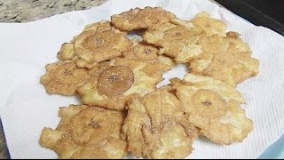 HOW TO MAKE TOSTONES RECIPE  Fried Green Plantains [upl. by Reyem]