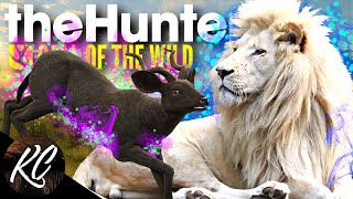 GIANT RARE Melanistic Lesser Kudu Grinding for an Albino Lion theHunter Call of the Wild [upl. by Ramraj]