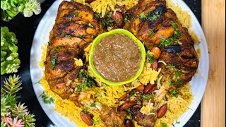 Chicken Mandi recipe l Authentic Arabian chicken mandi with chutney recipe l shahi cumin [upl. by Rhee188]