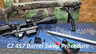 CZ 457 Barrel Change Procedure [upl. by Eelirak692]