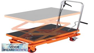 VEVOR Hydraulic Lift Table Cart 330lbs Capacity 50quot Lifting Height Manual Double Review [upl. by Eiramanitsirhc]