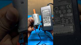 12v Adapter test use Dc motor DIY  mibiggani dcmotor experiment dcmotorproject [upl. by Armand]