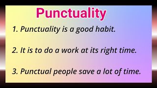 10 Lines on Punctuality in English  Short Essay on Punctuality  Ashwins World [upl. by Gnem]