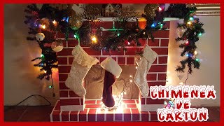 🎅CHIMENEA de CARTON Para NAVIDAD Tutorial Decoraciones Navideñas🎄 [upl. by Orville]