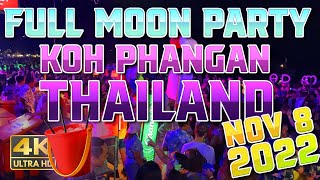 Full Moon Party Koh Phangan 2022 November 8th Crazy Beach Party in Thailand [upl. by Arrim449]