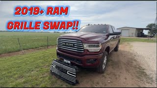 20192023 RAM 25003500 LARAMIE to LONGHORN Grille UpgradeSwap HOW TO [upl. by Okihcim]