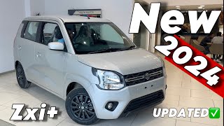 NEW WAGON R ZXI PLUS 2024 TOP MODEL  MARUTI SUZUKI WAGON R ZXI PLUS SILVER COLOUR REVIEW [upl. by Adnov]