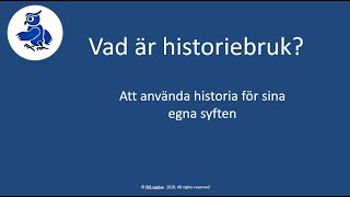 Historiska begrepp  Vad är historiebrukhistorieanvändningEn kort och enkel sammanfattning [upl. by Eilsel]