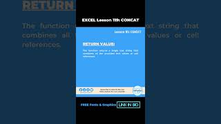 EXCEL Lesson 119 CONCAT [upl. by Palumbo38]