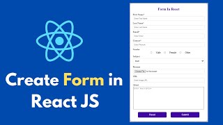 Create a Complete Form using React JS  React Forms [upl. by Leinehtan737]