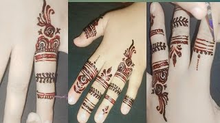 New mehndi designSimple mehndi designeasy mehndi designback hand mehndifinger mehndi design [upl. by Ativ]