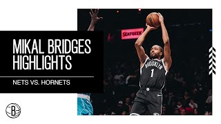 Mikal Bridges Highlights  Brooklyn Nets vs Charlotte Hornets  3523 [upl. by Ainessej598]