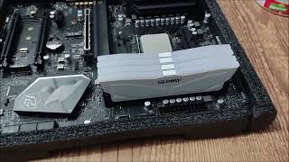 ASROCK B550 RIPTIDE MEM DDR4 GLOWAY ARGB BRANCA  UNBOXING ALIEXPRESS NOV2023 [upl. by Nnalatsyrc]