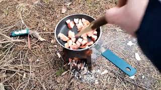 Jajówa na świeżym powietrzu camping yummy bushcraft coockingvideo [upl. by Legnaesoj]