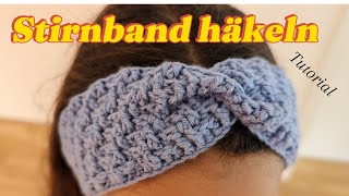 Stirnband häkeln  Tutorial [upl. by Manthei]