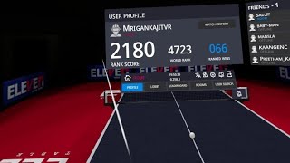 66th Win Against a 1500th Ranked player with above 2500 ELO Eleven Table Tennis VR Meta Quest 2 [upl. by Ahseiyt650]